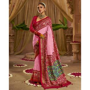 ผ้าโสร่งพร้อมเสื้อสีชมพูสำหรับเด็กพิมพ์ลายแบบแผ่นฟอยล์ปักลาย - Product Image 1