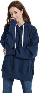 Hoodie court oversize en molleton 100% coton pour homme et femme, manches longues, grande taille, décontracté, fitness, mode, hiver - Product Image 2