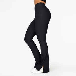 Custom Women <b>Flared</b> <b>Leggings</b> High Waist Yoga Pants OEM ODM Private Label Wholesale Activewear Manufacturer Supplier - Product Image 5