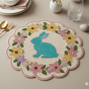 Meilleures ventes : Sets de table perlés faits main et sous-verres en pierre de verre de style indien, décoration de table personnalisée, perles artisanales - Product Image 6