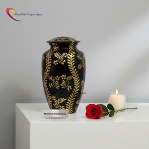 Trending Aluminum Adult Pink Cremation <b>Urn</b> for Human Ashes Elegant Handcrafted Metal Memorial Funeral <b>Urn</b> Secure Threaded Lid - Product Image 5