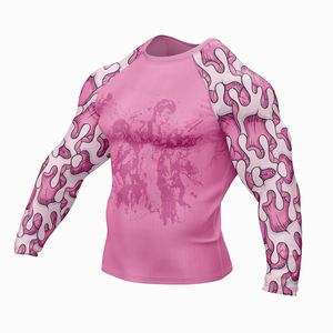 เสื้อรัดกล้ามเนื้อแขนยาวแบบซับลิเมชั่นสำหรับผู้ชาย เหมาะสำหรับการฝึกซ้อม BJJ MMA ศิลปะการต่อสู้ ยิม และการออกกำลังกาย - Product Image 5