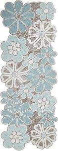 Embroidered Floral <b>Table</b> <b>Runner</b> Cotton Classic Home Decor Washable Blue White Pattern - Product Image 6