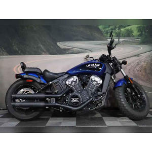 Motocyclette Indian Scout IconSeries 2019 d'occasion, couleur BrilliantBlueBlack WetSli Bobber, à vendre - Product Image 1