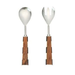 Ensemble de cuillères à salade plaquées or PVD avec manche en acrylique, ensemble de cuillères à salade en acier inoxydable poli brillant de haute qualité, ustensiles de cuisine - Product Image 5