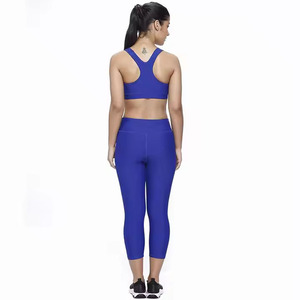 Ensemble de vêtements de sport pour femme, soutien-gorge de yoga et legging long avec poches, pour entraînement et fitness - Product Image 6