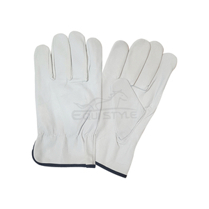 Gants de sécurité au travail en cuir de vachette blanc anti-coupure pour la protection des mains, gants de sécurité industriels en gros - Product Image 1