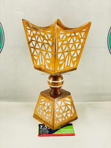 Quemador de incienso árabe Bakhoor hecho a mano con incrustaciones de madera, lujoso soporte decorativo para incienso para Eid, Ramadán, festividades y decoración del hogar. - Product Image 4