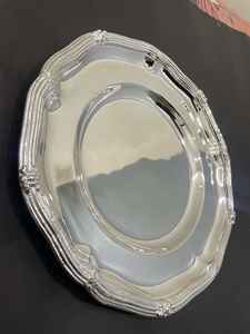 Assiettes décoratives en argent de 25 cm pour servir les aliments, fournitures de restaurant, assiettes en laiton réutilisables, dernières créations - Product Image 3