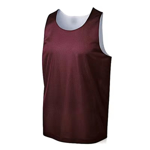 Maillot de basket-ball pour équipes, vêtements de sport athlétiques, respirant, logo personnalisé imprimé, 100% polyester, séchage rapide, sans manches, col rond, unisexe - Product Image 5