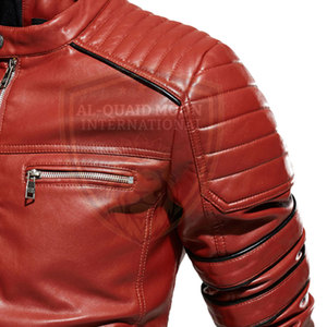 Loose Fit Full Zipper <b>Leather</b> Winter <b>Jacket</b> Wholesale <b>Leather</b> <b>Jacket</b> Plus Size <b>Men</b> <b>Leather</b> <b>Jacket</b> - Product Image 4