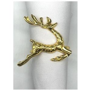 Elegantes Anillos de Servilleta Modernos de Aluminio Metálico con Motivo de Ciervo y Asta, Accesorio Ecológico y Duradero para Mesa de Boda - Product Image 6