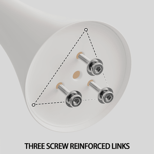 Tavolo da Pranzo Rotondo Bianco Stile Mid-Century E da 80 cm con Piano in MDF e Base a Piedistallo per 2-4 Persone, per Cucina e Sala da Pranzo - Product Image 4