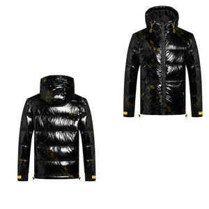 Blouson d'hiver matelassé pour homme, style urbain, nouveau design personnalisé, en toile enduite, imperméable, coupe-vent, respirant, séchage rapide, col montant - Product Image 3