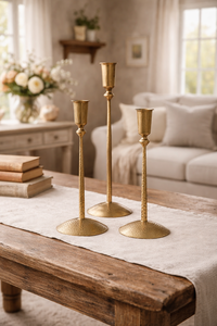 Cast Aluminium <b>Hammered</b> Candle <b>Holders</b> Cast Iron gold Candle <b>Holders</b> Modern Living ideal for Home & Dinning decor Taper <b>Holder</b> - Product Image 5