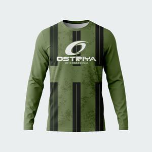 Camiseta de Fútbol Retro Personalizada Sublimada de Manga Larga para Hombre, Cuello Redondo, OEM al por Mayor - Product Image 4