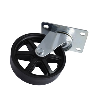 Roues de chariot de 4 pouces avec support métallique pour chariots et chariots à roulettes - Product Image 1