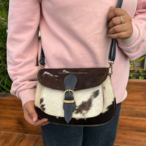 Bolso bandolera de piel de vaca de fabricante clásico de lujo de diseñador nuevo para mujer, bolso de hombro de cuero genuino a la moda para mujer - Product Image 2