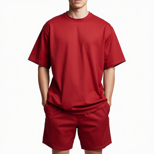 Conjunto de Verano Casual Minimalista de Punto Estampado para Hombre - Product Image 1