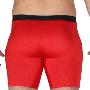 Calzoncillos bóxer de cintura media para hombre, de color sólido, tejidos, transpirables, mezcla de algodón y spandex - Product Image 2