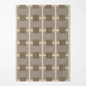Alfombra de Lujo con Diseño Geométrico Neutro, Hecha a Mano, Moderna y Afelpada, para Sala de Estar, Dormitorio, Decorativa, Estilo Nórdico, para Uso en Interiores - Product Image 3