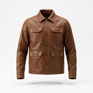 Premium Genuine <b>Leather</b> Winter Casual <b>Jackets</b> for <b>Men</b> Comfortable Durable <b>Men</b> <b>Leather</b> <b>Jacket</b> - Product Image 4