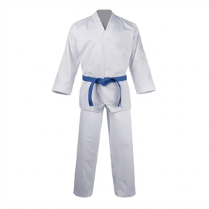 Uniforme de Taekwondo Tradicional PureGeneral de Cuello Blanco, Poliéster, Personalizable, Cómodo y Lavable para Niños y Jóvenes - Product Image 1