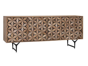 Aparador de Estilo Industrial Loft para Comedor, Madera de Mango y Hierro, Mueble de Almacenamiento de Diseño - Product Image 4