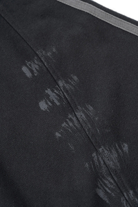 Sweat à capuche oversize vintage noir délavé pour homme, couleur anthracite, imprimé rayé et effet usé - Product Image 5