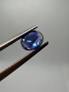 Zafiro Azul Intenso Natural Tratado Térmicamente, Corte Ovalado, 1.18CT, 7x5x4mm, Gema Preciosa Suelta Facetada, para Joyería de Ceilán - Product Image 2