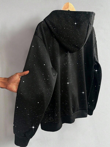 Hot Sale New Arrival <b>Rhinestone</b> <b>Hoodies</b> for Men Unique Style Breathable Cotton Blended Lightweight Men <b>Rhinestone</b> <b>Hoodies</b> - Product Image 3
