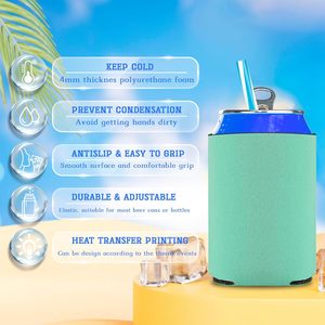 Vente en gros de porte-canettes de bière en néoprène isolant, personnalisables avec logo, souples, durables, tendance, grande capacité, portables et pliables - Product Image 2