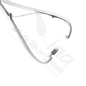 Pinza Porta Agujas Olsen Manual de Alta Calidad, Tijeras de 17cm, Instrumentos Quirúrgicos de Acero Inoxidable, Porta Agujas de Sutura, CE - Product Image 6