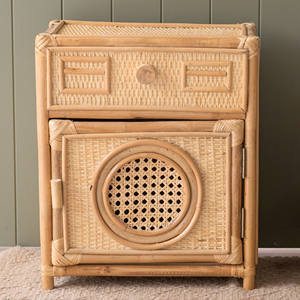 Jouets d'imitation pour bébés et tout-petits, mini lave-linge, machine à laver en rotin naturel de qualité supérieure - Product Image 1