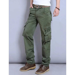 Pantalon cargo homme multi-poches, style décontracté, sport et plein air, coupe droite, prix avantageux - Product Image 4