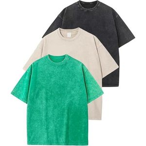 Camiseta de Hombre con Lavado Ácido, 100% Algodón, Corte Regular, Estilo Urbano, Logotipo Personalizado, Impresión Serigráfica, OEM, Venta al Por Mayor - Product Image 6