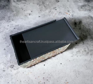 กล่องทิชชู่หอยมุกทำด้วยมือสุดหรูที่ใส่ผ้าเช็ดปากกันน้ำได้สำหรับตกแต่งโต๊ะงานฝีมือ - Product Image 6