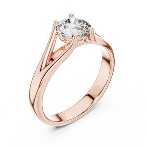 Bague en diamant de culture avec bande torsadée, bague de fiançailles solitaire moderne, bijou de mariée élégant et contemporain pour femme - Product Image 6