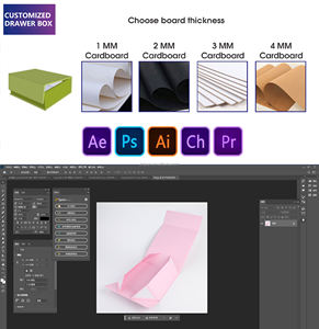 Custom Luxury Purple Folding <b>Magnetic</b> Paper <b>Box</b> with Embossing Ribbon Recycled Material Logo Printing for Clothing Shoes - Product Image 5