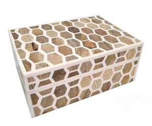 Caja de Joyería Decorativa Hecha a Mano con Diseño Marroquí de Flor de Amor con Incrustaciones de Hueso Ecológica, Decoración para Mesa del Hogar, Año Nuevo - Product Image 3