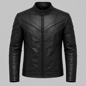 Veste en cuir véritable élégante pour homme à manches longues, dernier design, haute qualité, style très populaire, état neuf - Product Image 4