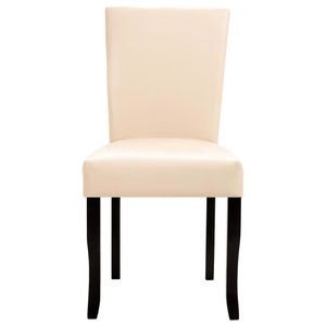 2 pz sedie da pranzo in ecopelle crema - Product Image 4