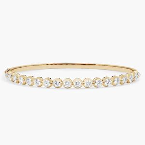 Illusion <b>Bangle</b> <b>Bracelet</b> With Lab-Grown Diamonds In White Gold - Product Image 1