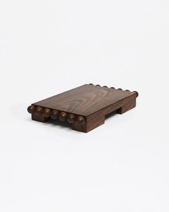 Premium Round Wooden Serving Tray with Handles – Large Acacia Wood Platters for Dinner, Breakfast, Charcuterie Board, and <b>Party</b> - Product Image 2