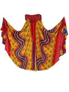 Pantalon palazzo en soie de sari fait main pour femmes, pantalon à jambes larges - Product Image 3