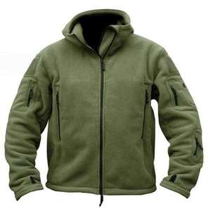 Custom Design <b>Men's</b> Fleece Zipper <b>Jackets</b> Tactical Sport <b>Warm</b> Fleece Hoodie Outdoor Windproof <b>Warm</b> Winter Coats - Product Image 2