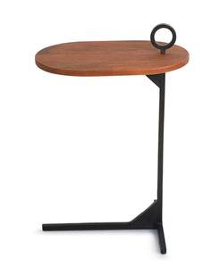 Modern Wooden <b>Side</b> <b>Table</b> With <b>Black</b> Metal Base Rectangle Indoor Living Room Decor Accent Piece - Product Image 2