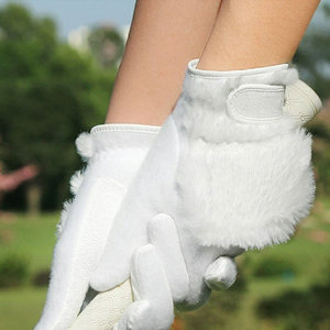 Guantes de Golf Rosa Cálido para Mujer, de Felpa Tipo Piel de Conejo, Térmicos para Otoño/Invierno, 1 Par, Guantes Deportivos Gruesos de Primera Calidad - Product Image 6