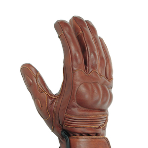 Guantes de Motociclismo de Cuero Personalizados, Ligeros, con Protección UV, Pantalla Táctil, Dedos Completos, Transpirables, con Muñequera Ajustable - Product Image 5