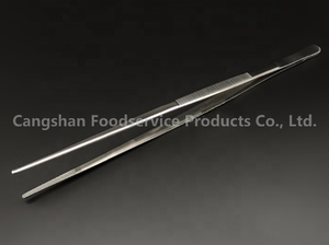 Eco-Friendly Offset tongs Kitchen Tweezer Sustainable Stainless Steel Henry Foodservice Metal - Product Image 2